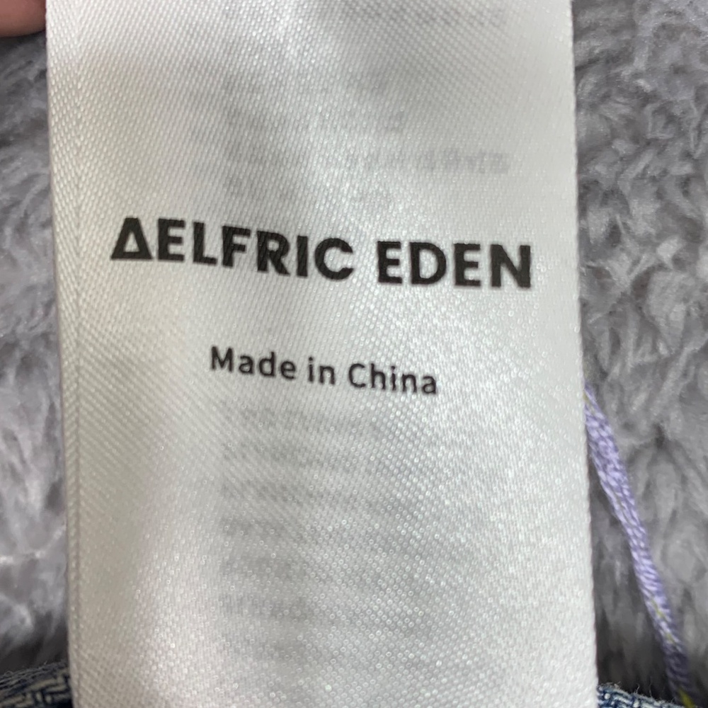 Aelfric Eden‎ Distressed Jeans Mens 30 Blue Ripped Patchwork Streetwear Straight - Picture 9 of 10